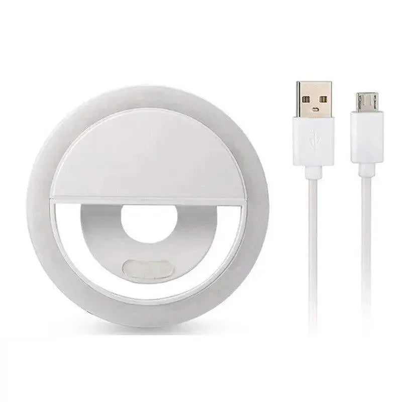 Ultimate Selfie Light Ring with USB Charger for Smartphones