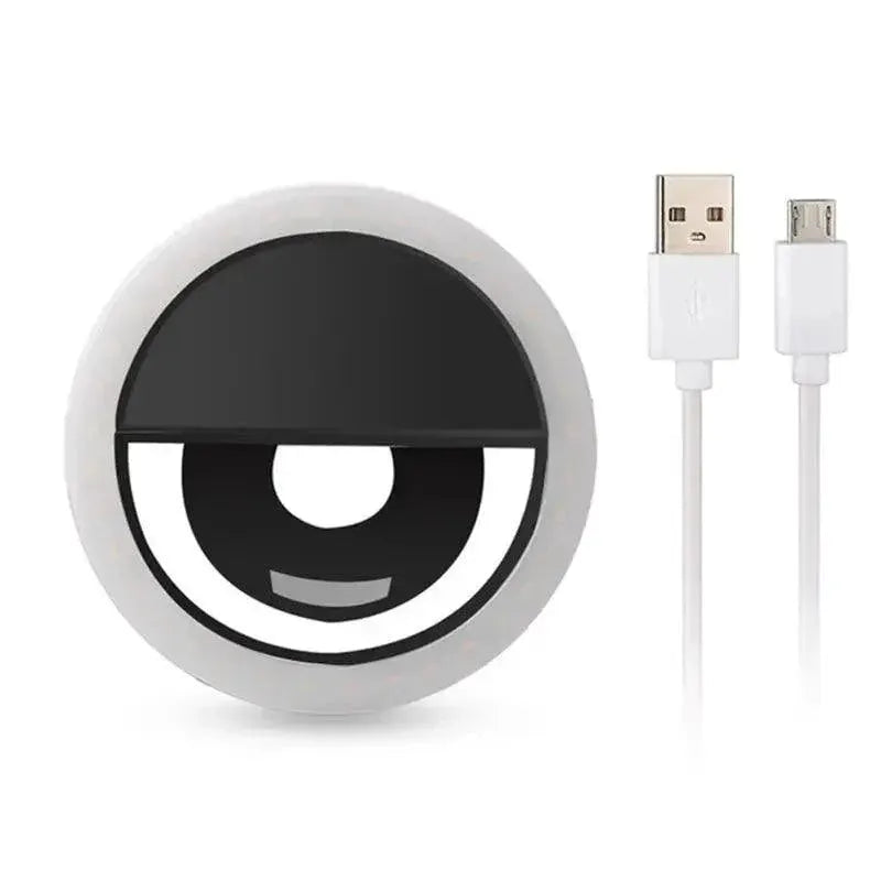 Ultimate Selfie Light Ring with USB Charger for Smartphones