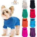 Cozy Knitted Dog Sweater for Tiny Breeds