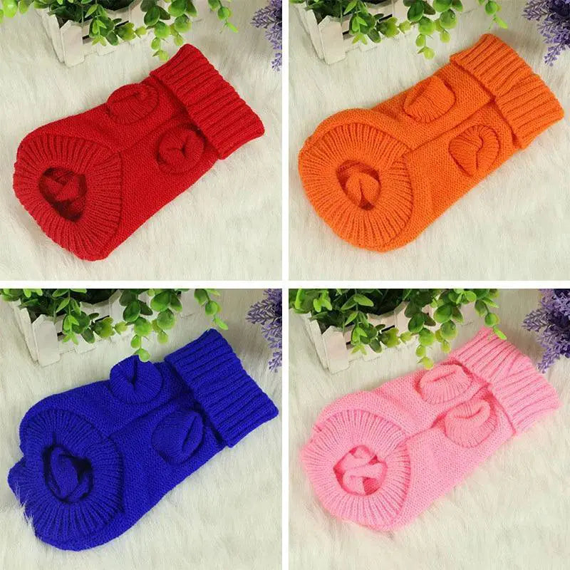 Knitted Dog Sweater Cozy Winter Fashion for Small Breeds