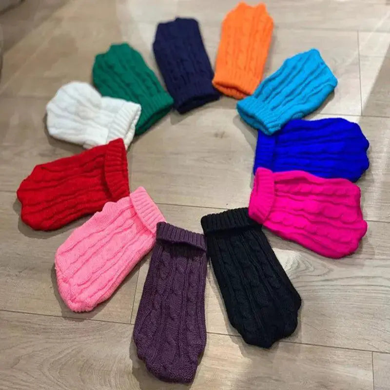 Knitted Dog Sweater Cozy Winter Fashion for Small Breeds