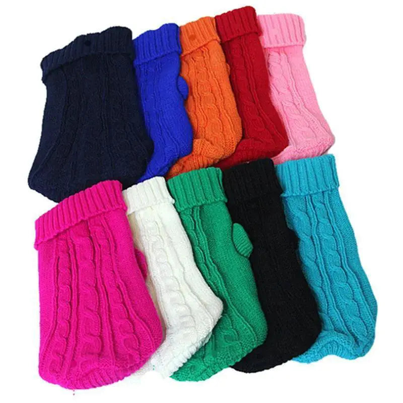 Knitted Dog Sweater Cozy Winter Fashion for Small Breeds