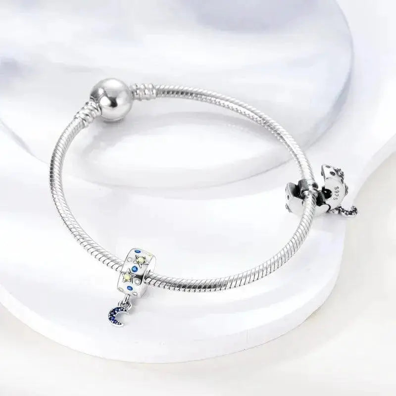 Daisy Sterling Silver Clip Charms With CZ Detailing