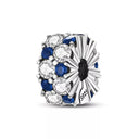 Daisy Sterling Silver Clip Charms With CZ Detailing