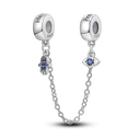 Daisy Sterling Silver Clip Charms With CZ Detailing