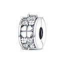 Daisy Sterling Silver Clip Charms With CZ Detailing