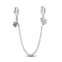 Daisy Sterling Silver Clip Charms With CZ Detailing