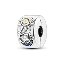 Daisy Sterling Silver Clip Charms With CZ Detailing