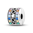 Daisy Sterling Silver Clip Charms With CZ Detailing