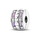 Daisy Sterling Silver Clip Charms With CZ Detailing