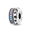 Daisy Sterling Silver Clip Charms With CZ Detailing