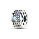 Daisy Sterling Silver Clip Charms With CZ Detailing