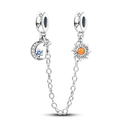 Daisy Sterling Silver Clip Charms With CZ Detailing