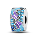 Daisy Sterling Silver Clip Charms With CZ Detailing