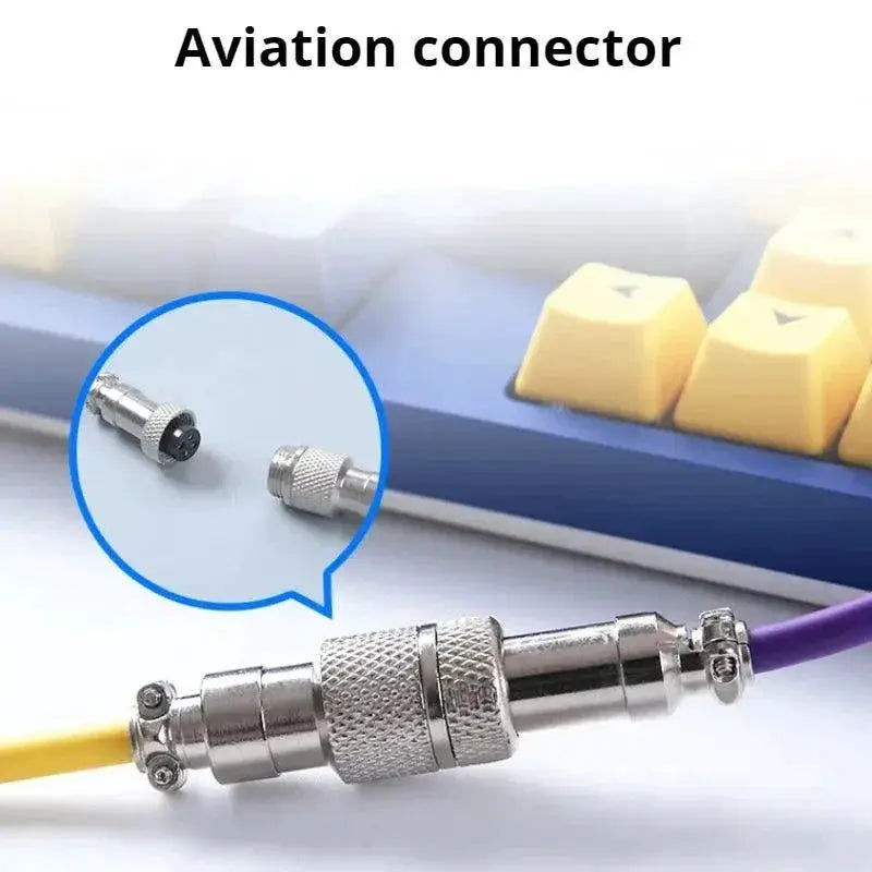 Coiled Cable Type C Mech Wire Premium Keyboard Upgrade USB