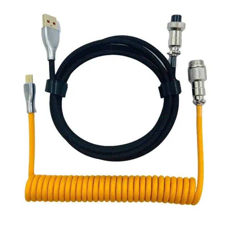 Coiled Cable Type C Mech Wire Premium Keyboard Upgrade USB