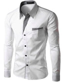 Sophisticated Mens Slim Fit Dress Shirt Formal Elegance