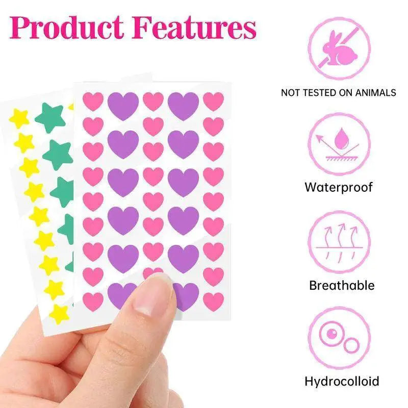 Colorful Hydrocolloid Acne Patches Fun Pimple Treatment