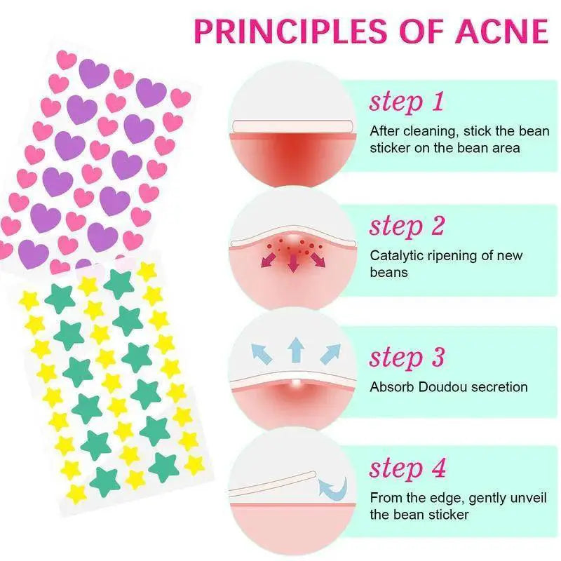 Colorful Hydrocolloid Acne Patches Fun Pimple Treatment