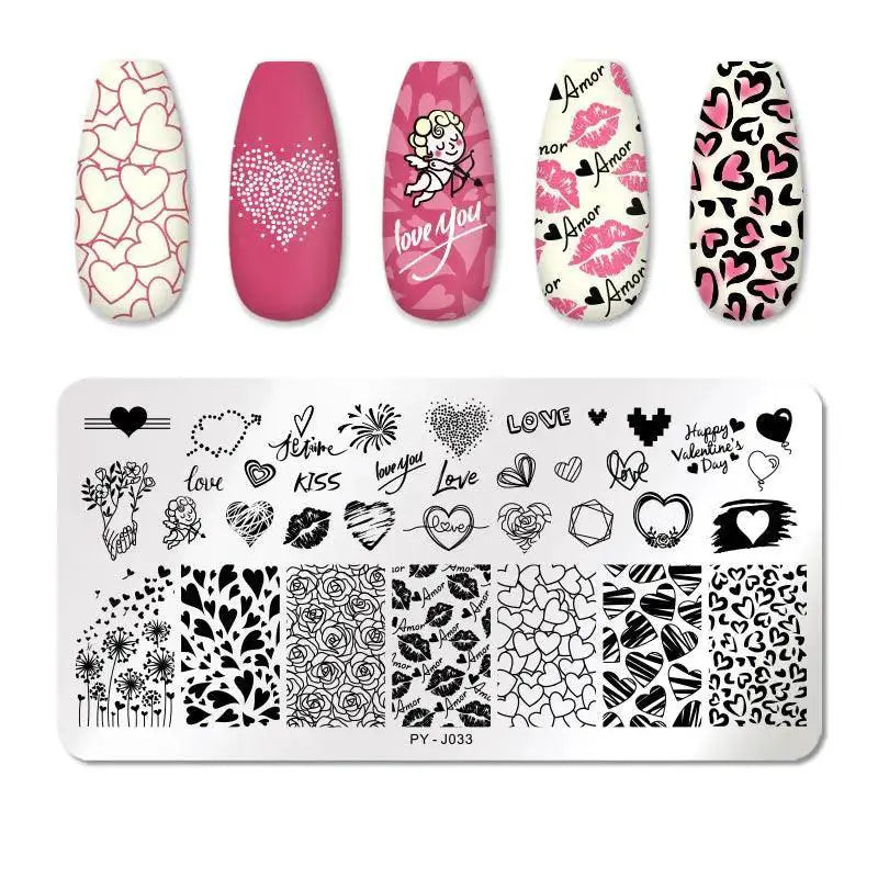 Stainless Steel Nail Art Stamping Plate Set for Manicures