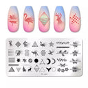 Stainless Steel Nail Art Stamping Plate Set for Manicures