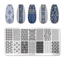 Stainless Steel Nail Art Stamping Plate Set for Manicures