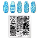 Stainless Steel Nail Art Stamping Plate Set for Manicures