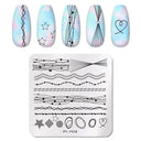 Stainless Steel Nail Art Stamping Plate Set for Manicures