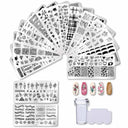 Stainless Steel Nail Art Stamping Plate Set for Manicures