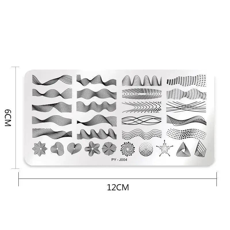 Stainless Steel Nail Art Stamping Plate Set for Manicures