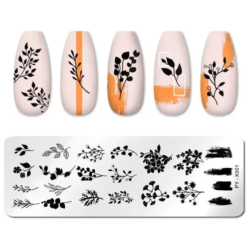Stainless Steel Nail Art Stamping Plate Set for Manicures