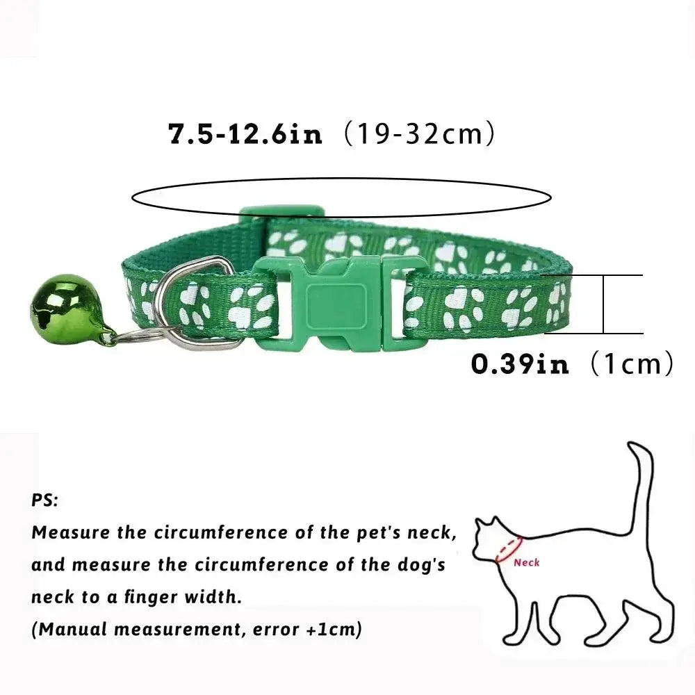 Colorful Cartoon Pet Collar with Bell Adjustable Safety