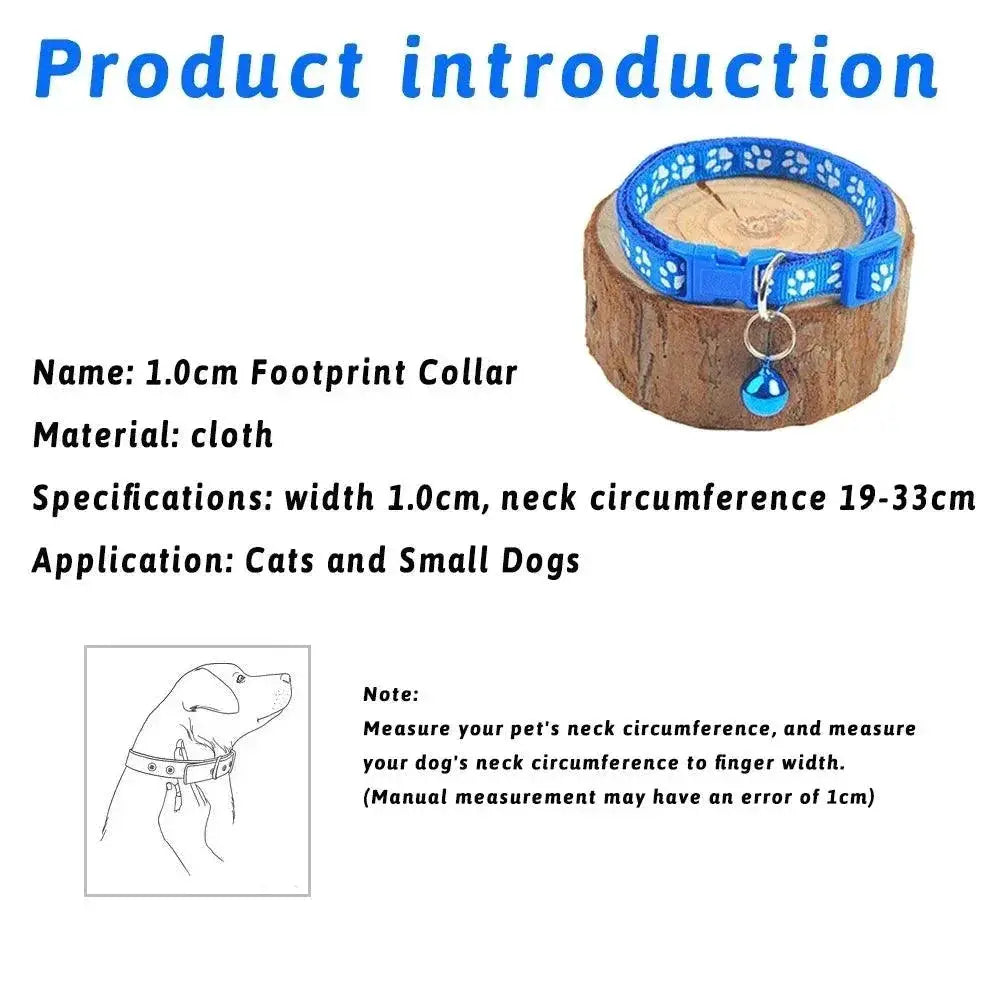 Colorful Cartoon Pet Collar with Bell Adjustable Safety