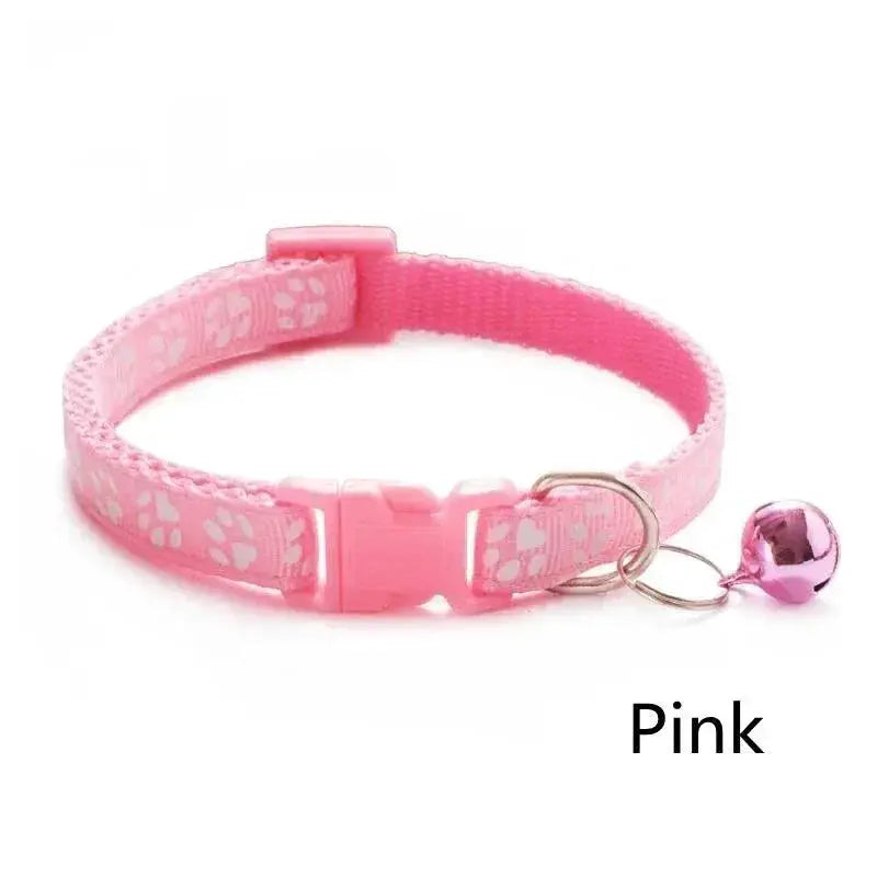 Colorful Cartoon Pet Collar with Bell Adjustable Safety
