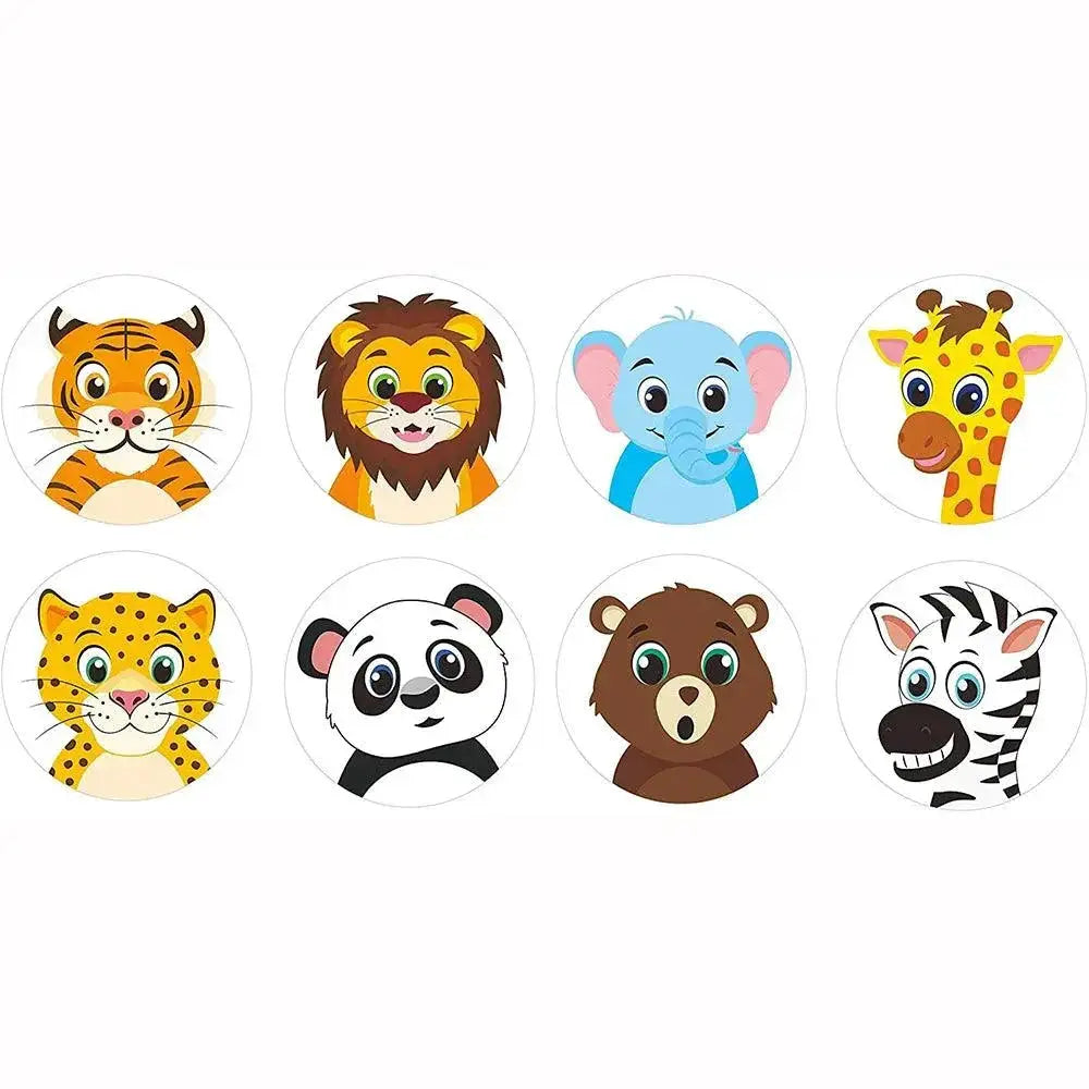 Cartoon Animal Sticker Pack Cute Thank You Gift Labels