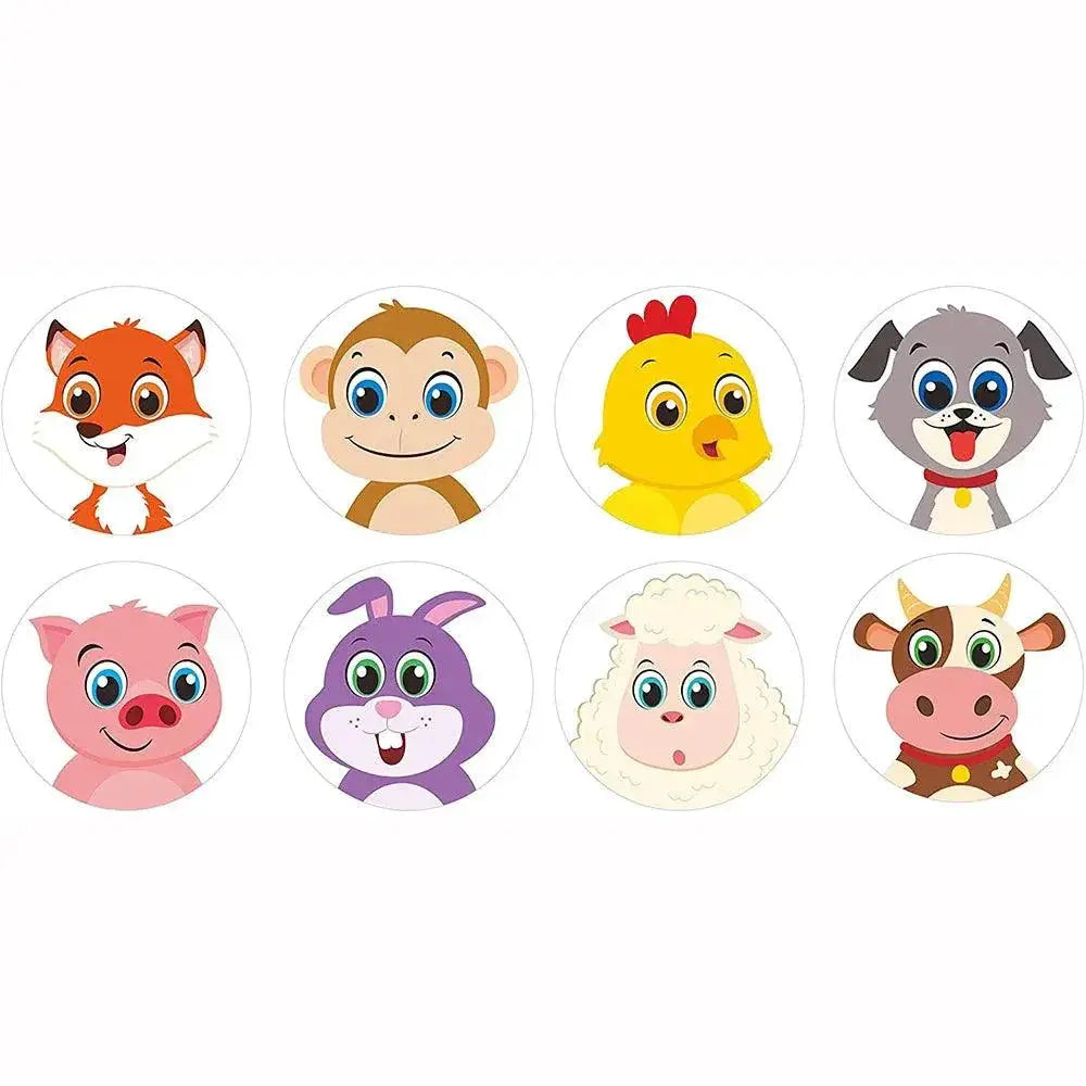 Cartoon Animal Sticker Pack Cute Thank You Gift Labels