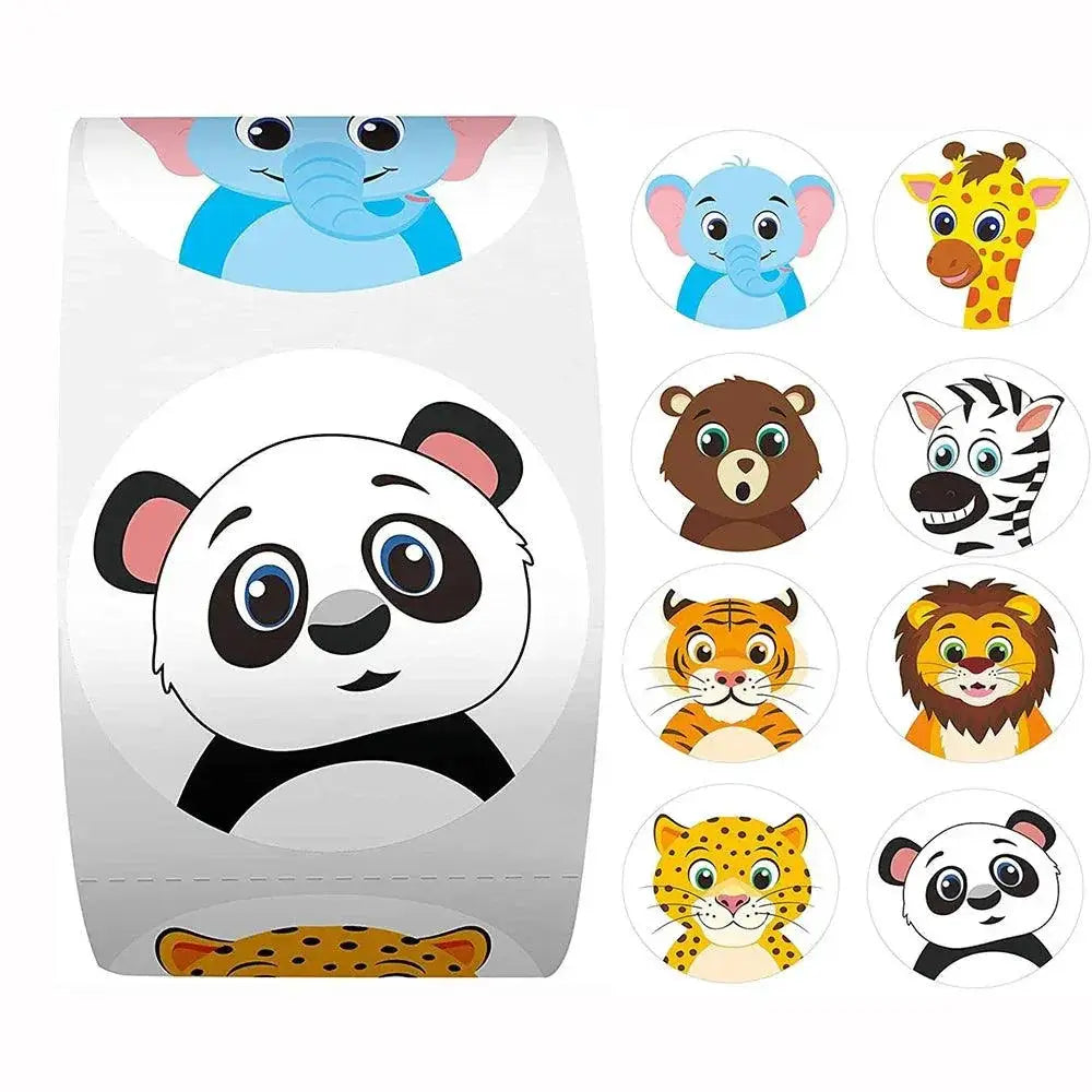 Cartoon Animal Sticker Pack Cute Thank You Gift Labels