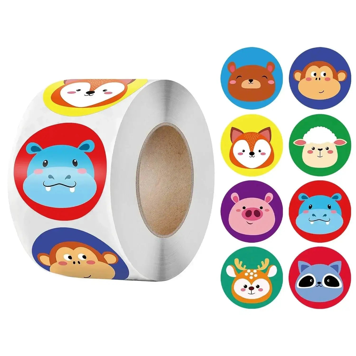 Cartoon Animal Sticker Pack Cute Thank You Gift Labels