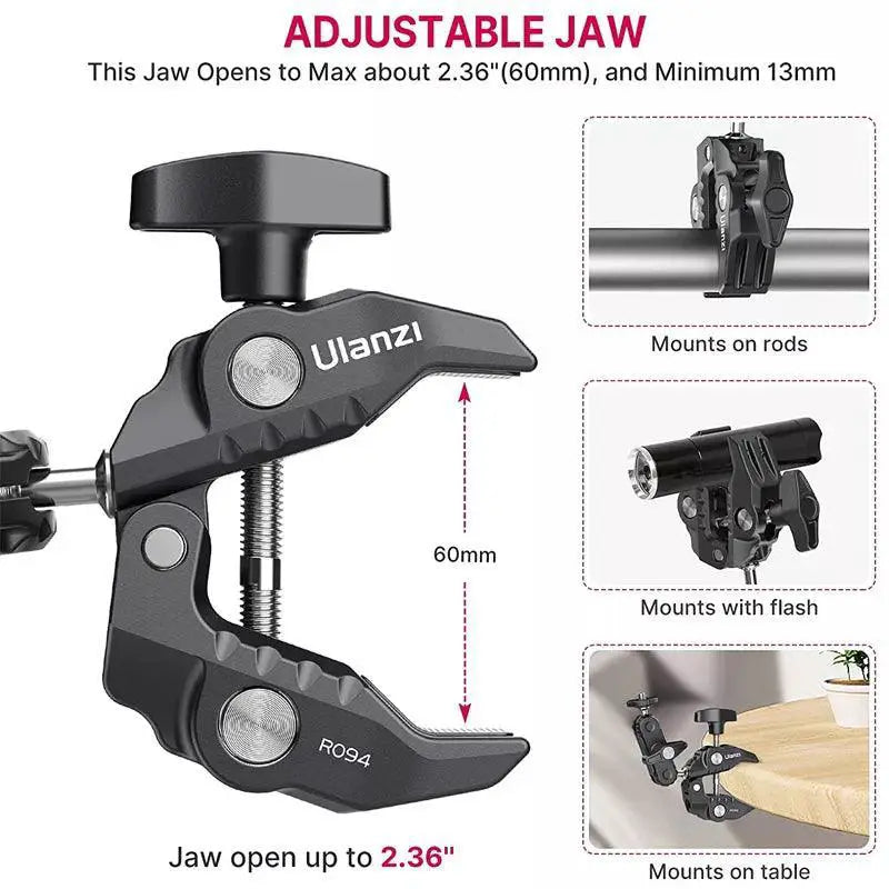 Metal Super Clamp DSLR Mounting Accessory Tool Pro