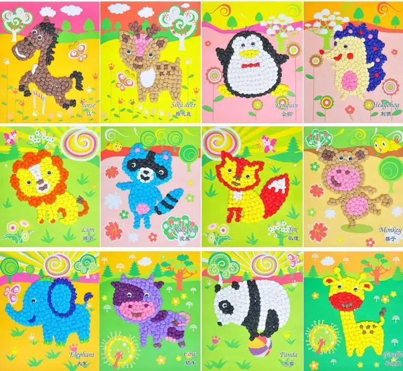 Kids' Cartoon Craft Kit Felt Paper Set For Young Artists