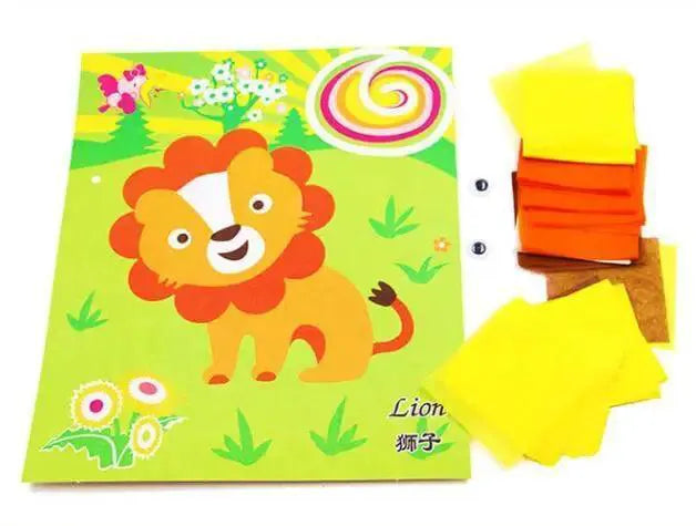 Kids' Cartoon Craft Kit Felt Paper Set For Young Artists