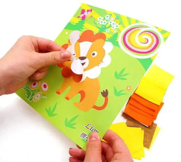 Kids' Cartoon Craft Kit Felt Paper Set For Young Artists