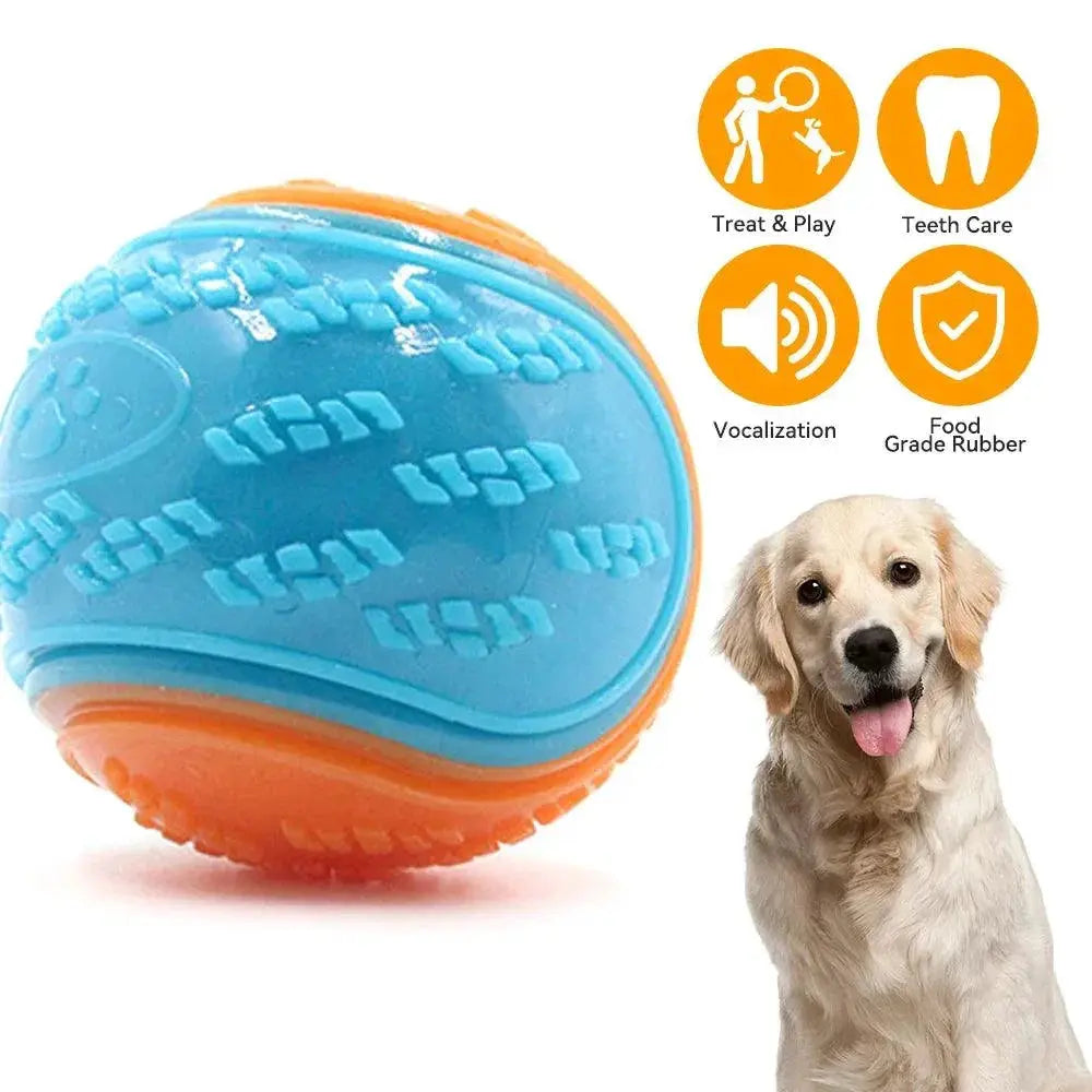 Bite Resistant Beef Flavored Rubber Ball for Dog Training