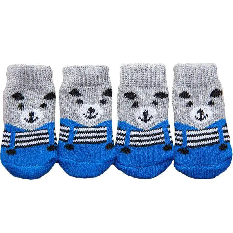 Cozy Anti Slip Dog Socks for Small Medium Paws Warmth