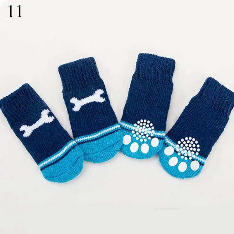 Cozy Anti Slip Dog Socks for Small Medium Paws Warmth