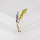 Radiant Wheat Lapel Pin for Unisex Wear