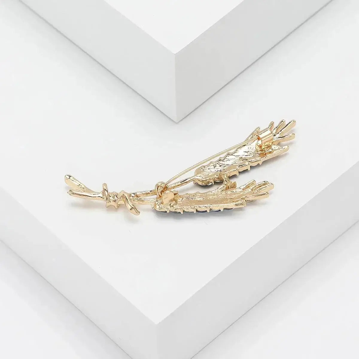 Korean Rhinestone Wheat Lapel Pin Elegant Unisex Accessory