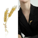 Radiant Wheat Lapel Pin for Unisex Wear