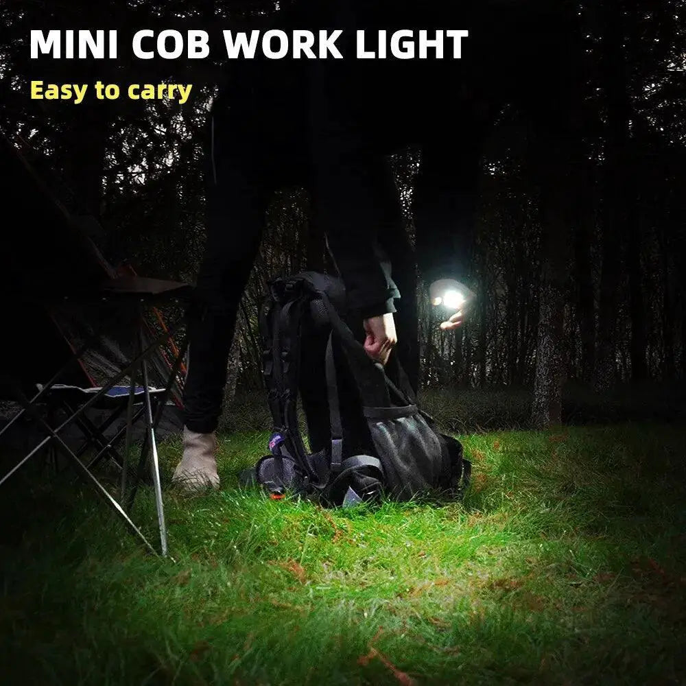 Mini COB Keychain Flashlight Super Bright Camping Lamp