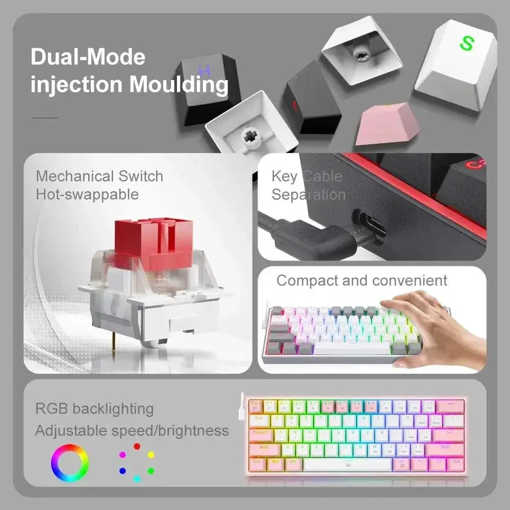 Redragon Fizz Mini Mechanical Gaming Keyboard Ultimate
